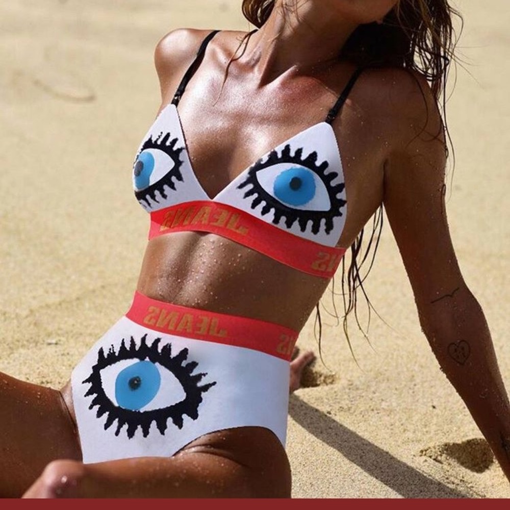 Evil Eye High Waisted Bikini
